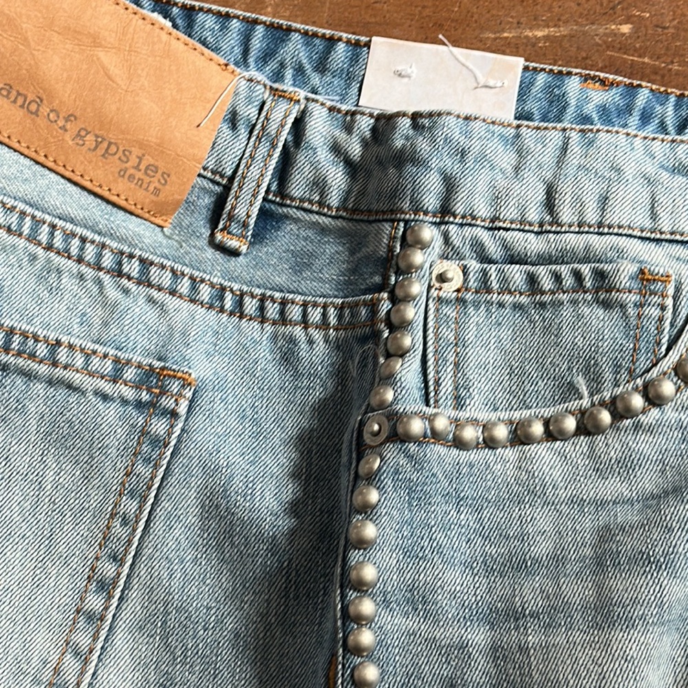 Rose shorts with studs juniors 26 band of gypsies denim jeans - Picture 3 of 4